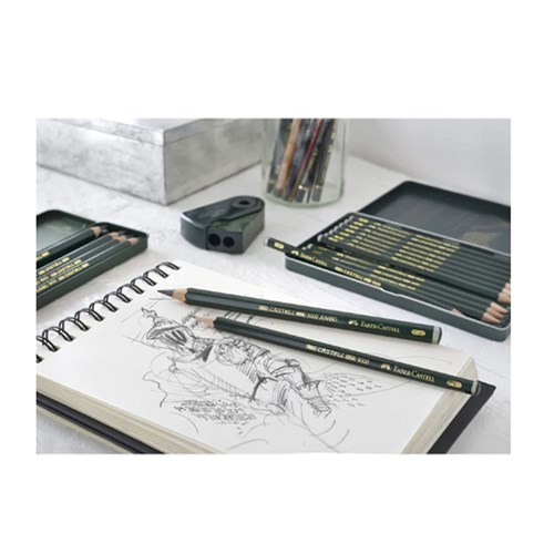 FAB-10-119305 - FABER CASTELL 9000 PENCILS Jumbo Graphite Asst Tin5(2)